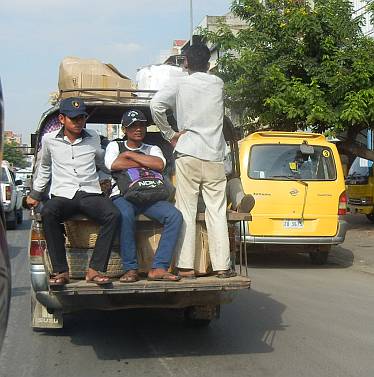 Passengers in a van